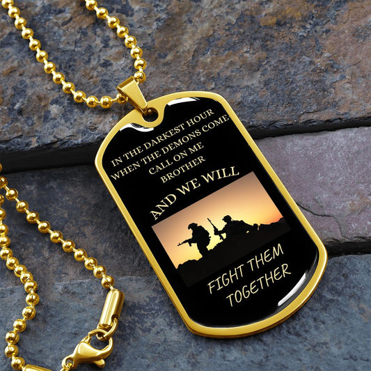 Military Gift | Call On Me Dog Tag Necklace - Veterans