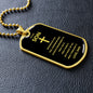 Gift For Son | Cross Dog Tag Necklace From Dad