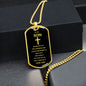 Gift For Son | Cross Dog Tag Necklace From Dad