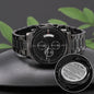 Gift For Son | Engraved Design Black Chronograph Watch - Persevere From Mom