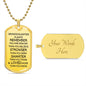 Braver Stronger Smarter Loved Dog Tag Necklace