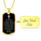 Joshua 1:9 Dog Tag Necklace