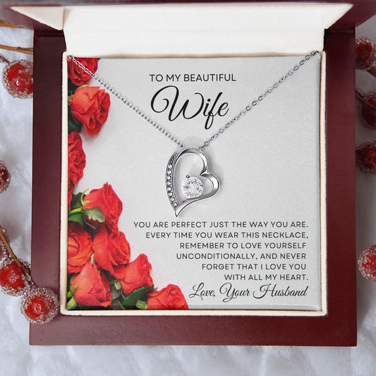 Gift For Wife | Forever Love Necklace - Roses From Husband