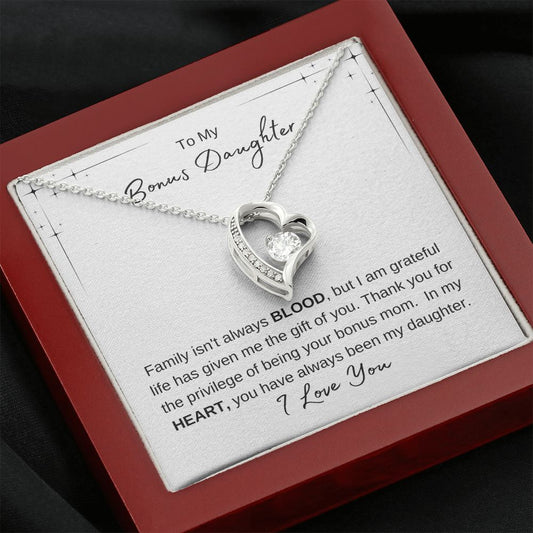 Gift For Bonus Daughter | 
Forever Love Necklace From Bonus Mom