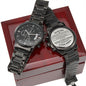 Gift For Son | Engraved Design Black Chronograph Watch - Persevere From Mom
