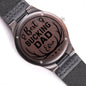 Gift For Dad | Engraved Wooden Watch - Best Bucking Dad