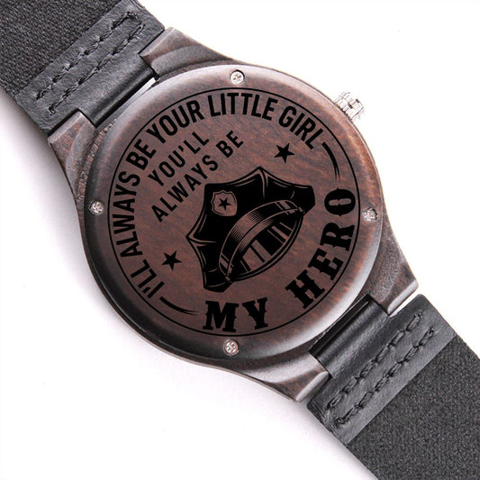 Gift For Dad | My Hero Engraved Wooden Watch