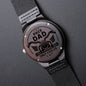 Gift For Dad | Engraved Wooden Watch - Biker Dad