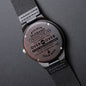 Engraved Wooden Watch for Husband