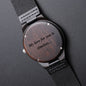 Gift For Him | Engraved Wooden Watch - Timeless
