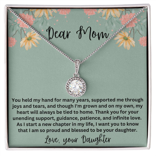 Gift For Mom | Unending Support Eternal Hope Necklace From Daughter