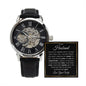 Gift For Husband | Men's Openwork Watch - Missing Piece Gold From Wife