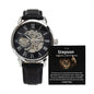 Gift For Step Son | Stand Tall Lion Men's Openwork Watch