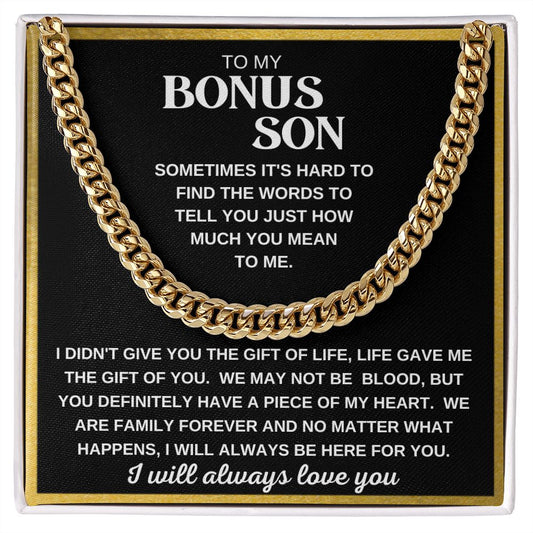 Gift For Bonus Son | Gift Of You Cuban Link Chain Necklace