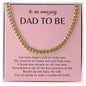 Gift For Dad To Be | Cuban Link Chain - Amazing Dad Pink
