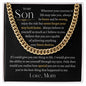 Gift For Son | Cuban Link Chain - Be Brave Be Strong From Mom