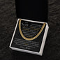 Gift For Son | Cuban Link Chain - Be Brave Be Strong From Mom