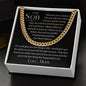 Gift For Son | Cuban Link Chain - Be Brave Be Strong From Mom