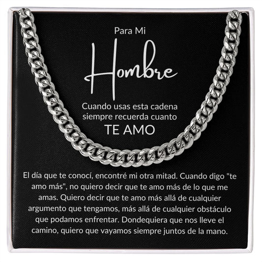 Gift For Husband | Cuban Link Chain - Te Amo