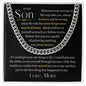 Gift For Son | Cuban Link Chain - Be Brave Be Strong From Mom