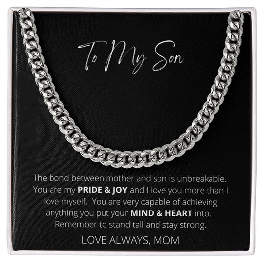 Gift For Son | Cuban Link Chain - Our Bond From Mom