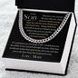 Gift For Son | Cuban Link Chain - Be Brave Be Strong From Mom