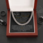 Gift For Son | Cuban Link Chain - Be Brave Be Strong From Mom