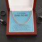 Gift For Dad To Be | Cuban Link Chain - Amazing Dad Blue