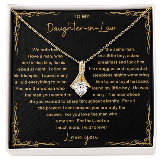 Gift For Daughter-in-Law | Alluring Beauty Necklace - Loyal Husband From Mother-In-Law