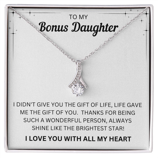 Gift For Bonus Daughter | Alluring Beauty Necklace - Brightest Star