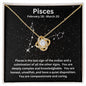 Gift For Her | Pisces Zodiac Sign | Love Knot Necklace