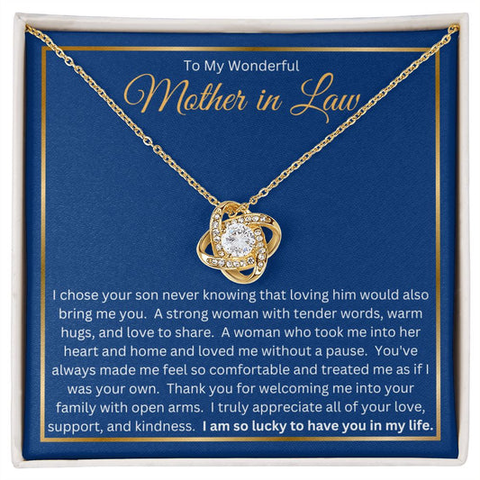 Gift For Mother-In-Law | Love Knot Necklace - Loved Me Without Pause
