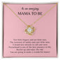 Gift For Mommy To Be | Love Knot Necklace - Amazing Mama Pink
