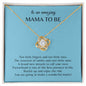 Gift For Mommy To Be | Love Knot Necklace - Amazing Mama Blue