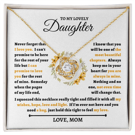 Love Knot Necklace to daughter from mom