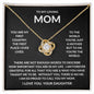 Gift For Mom | You Are The World Love Knot Necklace From Daughter