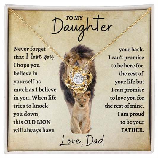 Gift For Daughter | Love Knot Necklace - Old Lion From Dad