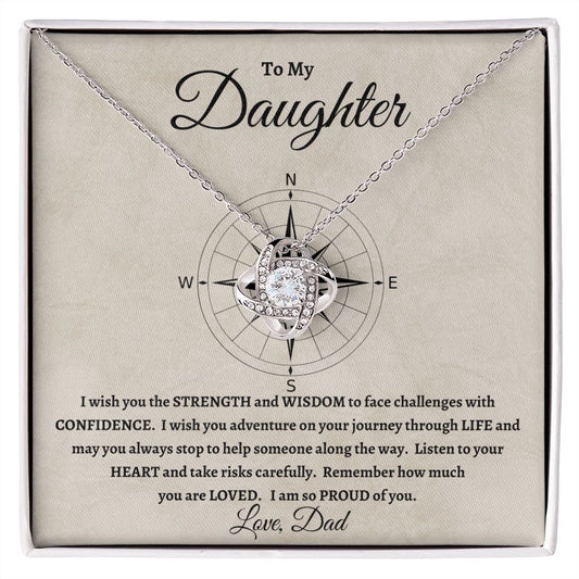 Gift For Daughter | Love Knot Necklace - Confidence From Dad