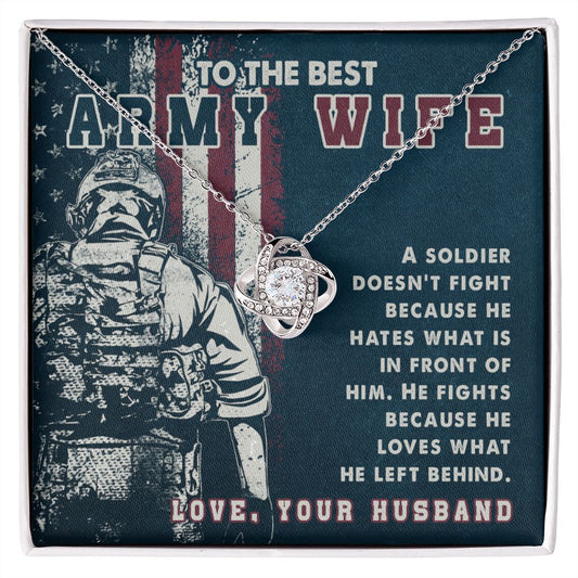 Love Knot Necklace For Army Wife