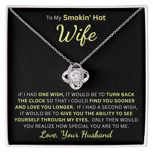 Gift For Smokin' Hot Wife | Love Knot Necklace - Special You Are From Husband