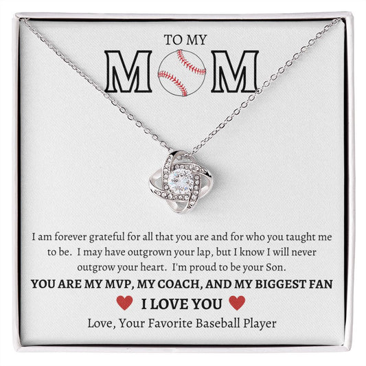 Love Knot Necklace - Baseball Mom