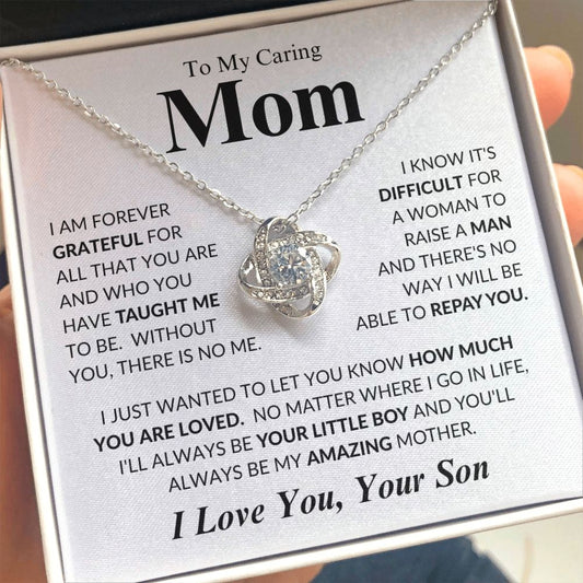 Caring Mom Love Knot Necklace