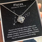 Gift For Her | Pisces Zodiac Sign | Love Knot Necklace