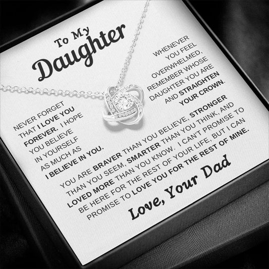 Gift For Daughter | Love Knot Necklace From Dad