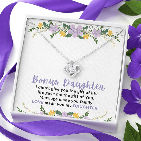 Gift For Bonus Daughter | 
Love Knot Necklace - My Daughter