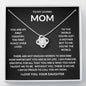 Gift For Mom | You Are The World Love Knot Necklace From Daughter