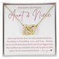Gift For Niece | Interlocking Heart Necklace - Unbreakable Bond From Aunt