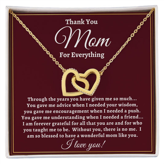 Gift For Mom | Grateful Interlocking Heart Necklace