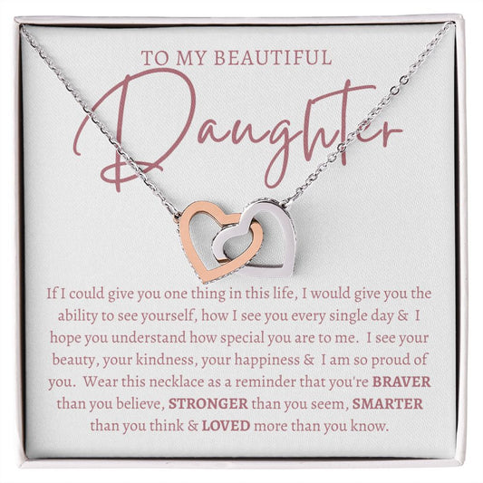 Gift For Daughter | Interlocking Heart Necklace - Your Beauty