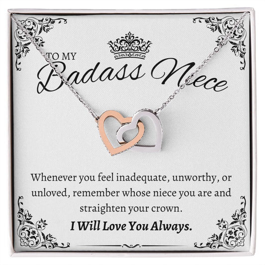 Gift For Niece | Interlocking Heart Necklace - Straighten Your Crown